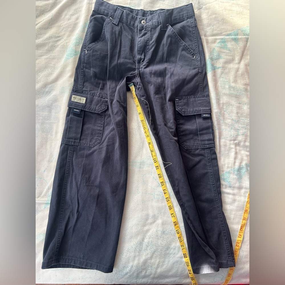 Kids Black Cargo Pants